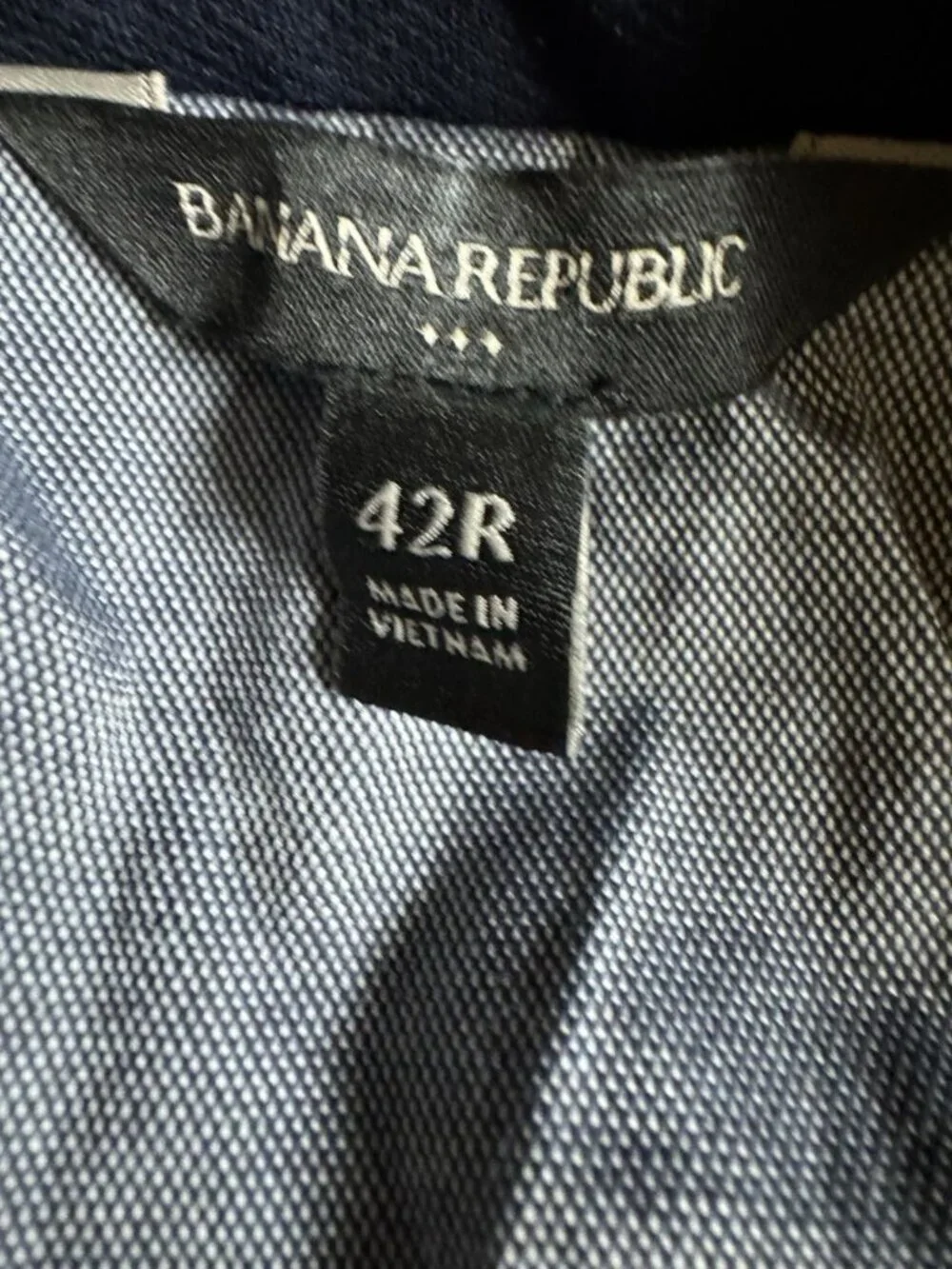 Banana Republic Slim Fit Blazer Sport Coat Navy 42R Stretch Knit